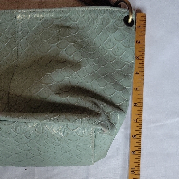 CECCONI PIERO Italy Leather Green Hand Bag Purse - Picture 10 of 13